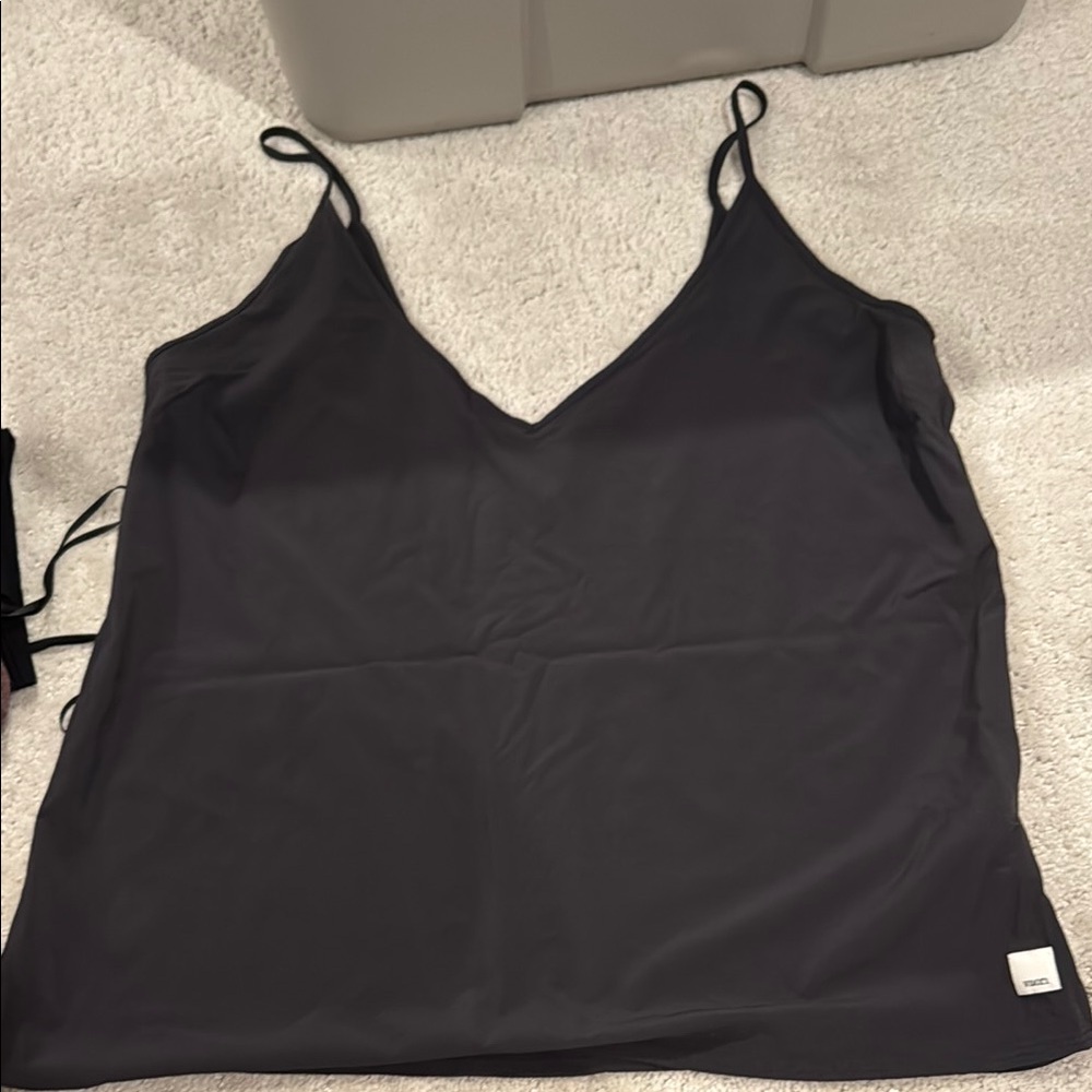 Vuori Charcoal Tank Top with Thin Straps